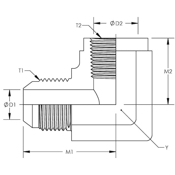 Male JIC To Female Pipe 90° Elbow